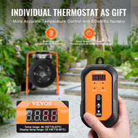 1500W Portable Electric Heater Fan for Greenhouse Fast Heating Overheat Protection 2-Speed Setting IP24 Waterproof